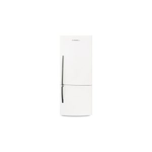 A Fisher and Paykel E372B 373L right hand hinge fridge with its doors closed