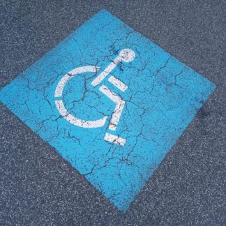 Photo of disabled parking symbol